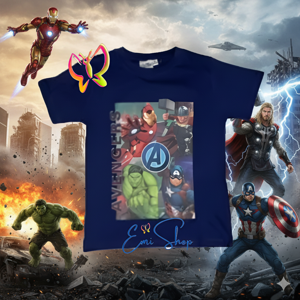 Avengers Marvel Manches Courtes