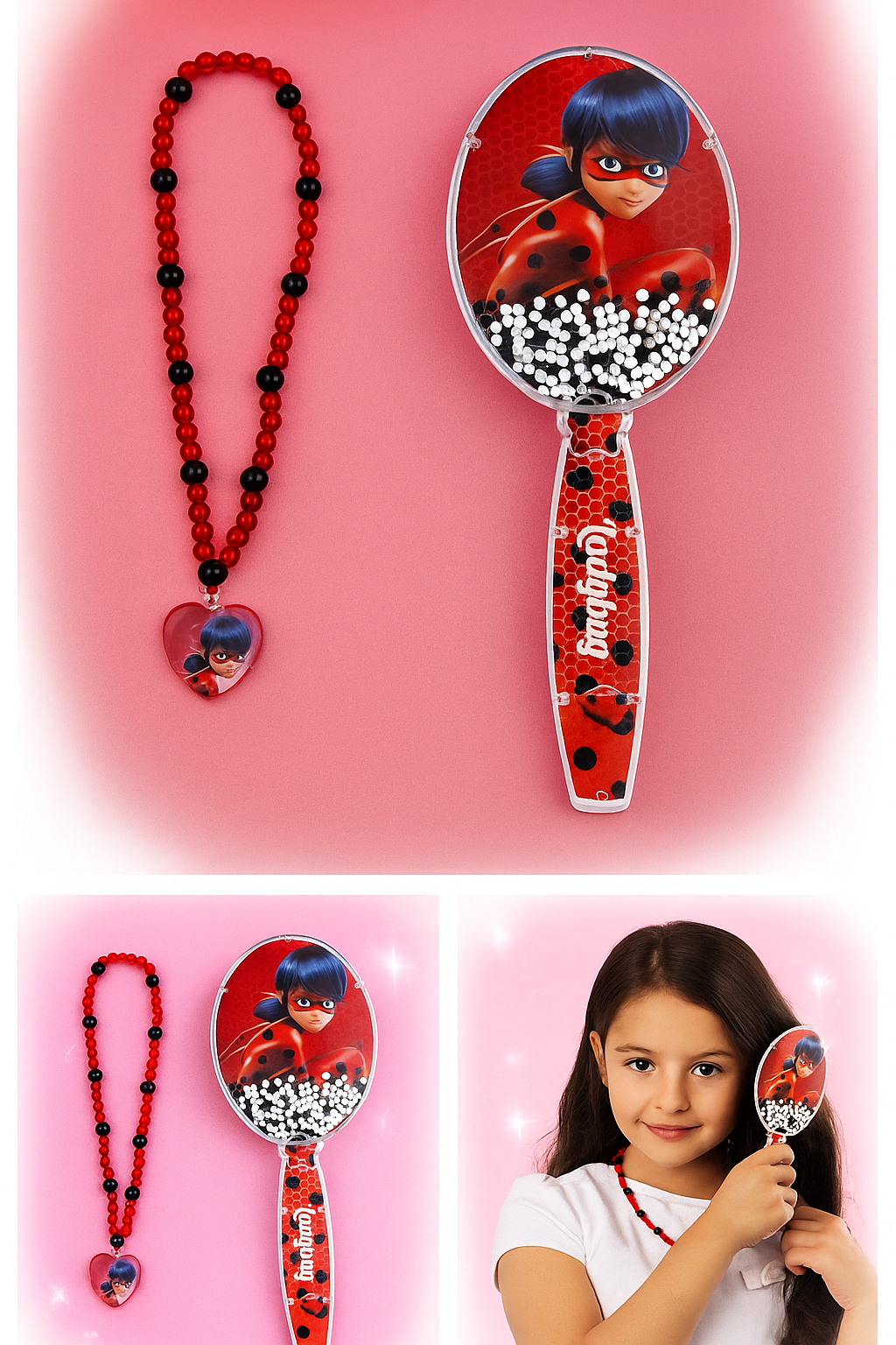 Brosse et Collier Miraculous Ladybug